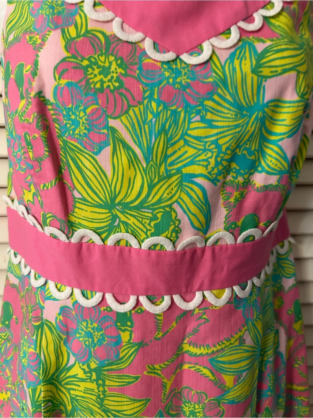 Lilly Pulitzer originals lattice waist 60s style Shift Dress - Picture 2 of 6